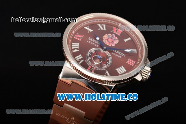 Ulysse Nardin Imperial St. Petersburg Maxi Marine Chronometer Enamel Limited Edition Auotmatic Steel Case with Brown Dial and Roman Numeral Markers - Click Image to Close